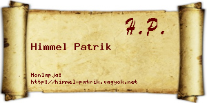 Himmel Patrik névjegykártya